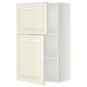 IKEA METOD МЕТОД, навісна шафа з полицями / 2 дверцят, білий / БУДБІН кремово-білий, 60x100 см 694.651.48 фото thumb №1
