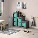 IKEA TROFAST ТРУФАСТ, комбинация д / хранения, серый / бирюзовый, 99x44x94 см 195.268.61 фото thumb №2