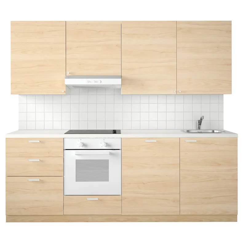 IKEA METOD МЕТОД, кухня, білий ясен Maximera / Askersund, 240x60x228 см 994.598.72 фото №1