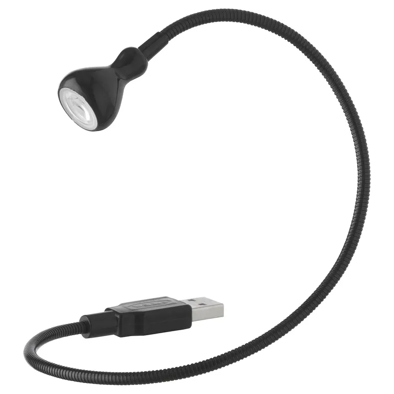 IKEA JANSJÖ ЯНШО, светодиодная USB лампа, черный, 38 см 702.912.32 фото №1