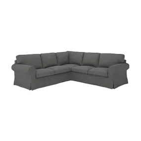 IKEA EKTORP ЕКТОРП, кутовий диван, 4-місний, Талміра середньо-сіра 894.362.30 фото