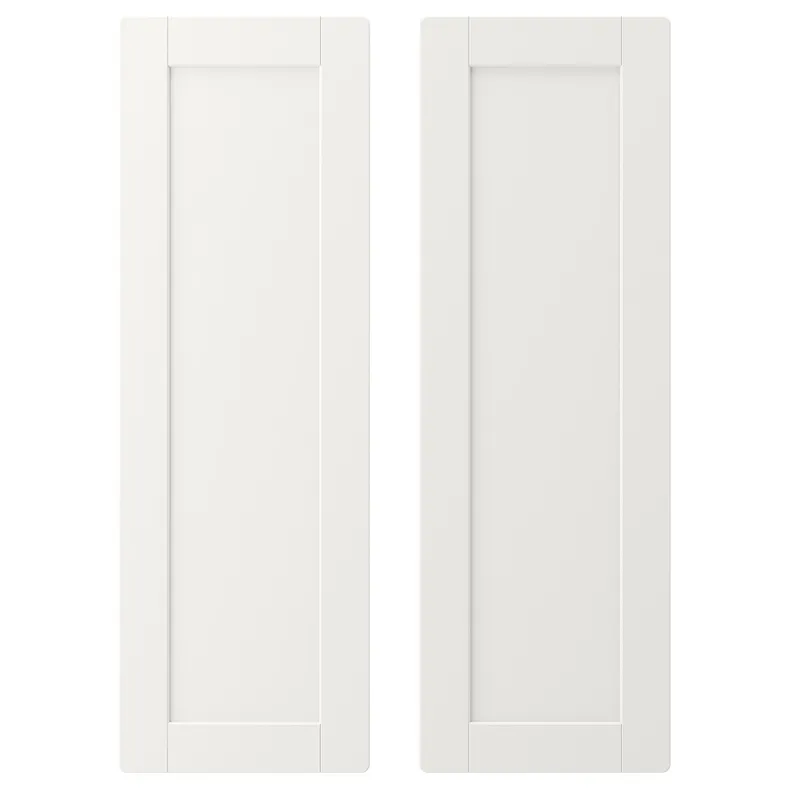 IKEA SMÅSTAD СМОСТАД, дверь, белая / белая рама, 30x90 см 904.341.74 фото №1