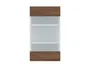 BRW Кухонный шкаф Sole 40 см с правым верхом и витриной lincoln walnut, альпийский белый/линкольнский орех FH_G_40/72_PV-BAL/ORLI фото