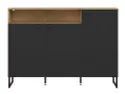 BRW Zenda 150 см трехдверный шкаф с полкой металлические ножки дуб ватерфорд/черный, дуб уотерфорд/черный KOM3D/150/U-DWF/CA фото thumb №2