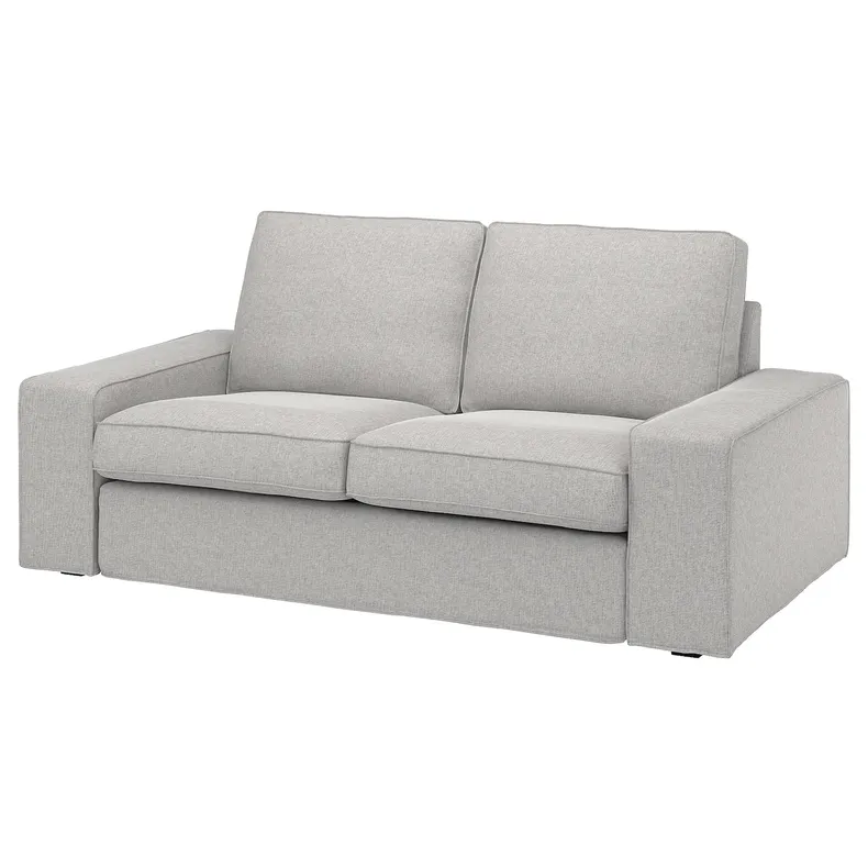 IKEA KIVIK КИВИК, чехол на 2-местный диван, Талмира белая/черная 405.171.43 фото №1