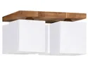 BRW Четырехпозиционный деревянный потолочный светильник Inger коричневого и белого цвета 075243 фото thumb №1