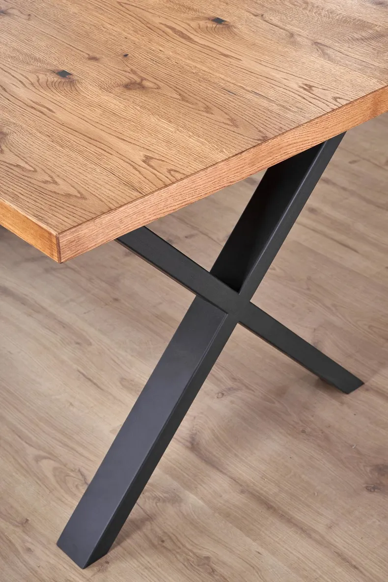 Кухонний стіл HALMAR XAVIER 160-250x90 см чорний, дуб фото №12