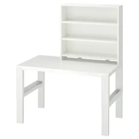 IKEA PÅHL ПОЛЬ, письмовий стіл із стелажем, білий, 96x58 см 495.290.52 фото