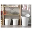 IKEA KNODD КНОД, ведро с крышкой, белый, 40 л 600.456.56 фото thumb №4