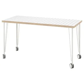 IKEA LAGKAPTEN ЛАГКАПТЕН / KRILLE КРИЛЛЕ, письменный стол, белый антрацит / белый, 140x60 см 495.202.16 фото