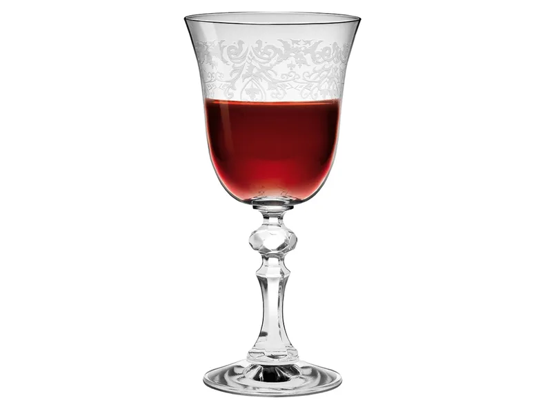 BRW Набор бокалов для красного вина Krosno Krista с декором 6 шт. 220 мл 042167 фото №1