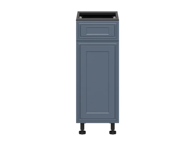 BRW Кухонный цокольный шкаф Верди 30 см правый с ящиком Мистик матовый, черный/матовый FL_D1S_30/82_P/SMB-CA/MIM фото №1