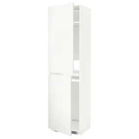 IKEA METOD МЕТОД, висока шафа для холодильнка / морозил, білий / Voxtorp матовий білий, 60x60x220 см 891.113.73 фото
