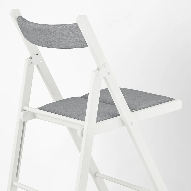 IKEA FRÖSVI ФРЕСВІ, стілець складаний, білий/КНІСА світло-сірий 205.343.32 фото №5