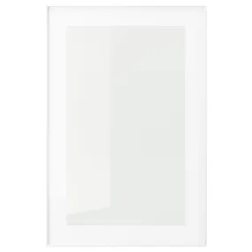 IKEA HEJSTA ХЭЙСТА, стеклянная дверь, белое / прозрачное стекло, 40x60 см 405.266.37 фото