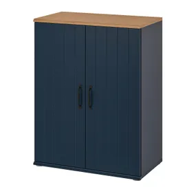 IKEA SKRUVBY СКРУВБЮ, шафа з дверцятами, чорно-синій, 70x90 см 305.203.58 фото