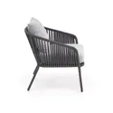 Садовий комплект HALMAR ROCCA (диван + два крісла + столик), темно-сірий / світло-сірий фото thumb №9