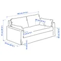IKEA HYLTARP ХЮЛЬТАРП, 2-місний диван, Талміра біла/чорна 995.149.20 фото thumb №5
