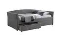 Ліжко односпальне SIGNAL LANTA, тканина - сірий, 90x200 см фото thumb №1