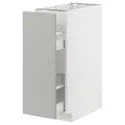 IKEA METOD МЕТОД / MAXIMERA МАКСІМЕРА, підлог шафа / висувна внутрішн секція, білий / Хавсторп світло-сірий, 30x60 см 395.385.61 фото thumb №1