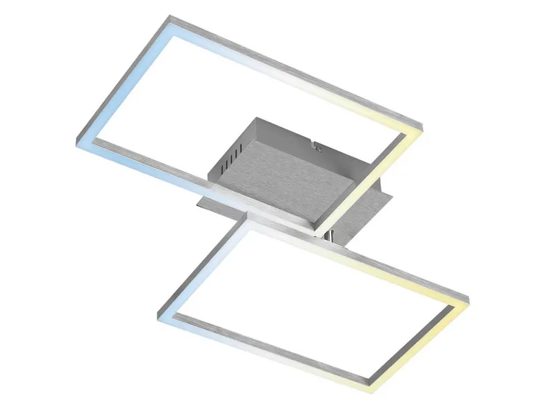 BRW Стельовий світлодіодний двоточковий світильник Frame S з диммером сріблястого кольору 085514 фото №1