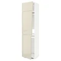 IKEA METOD МЕТОД, высокий шкаф д / холод / мороз / 3 дверцы, белый / светло-бежевый глянцевый Voxtorp, 60x60x240 см 194.680.31 фото thumb №1