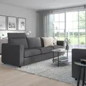 IKEA VIMLE ВІМЛЕ, 3-місний диван, з узголів'ям / ХАЛЛАРП сірий 493.990.36 фото thumb №2