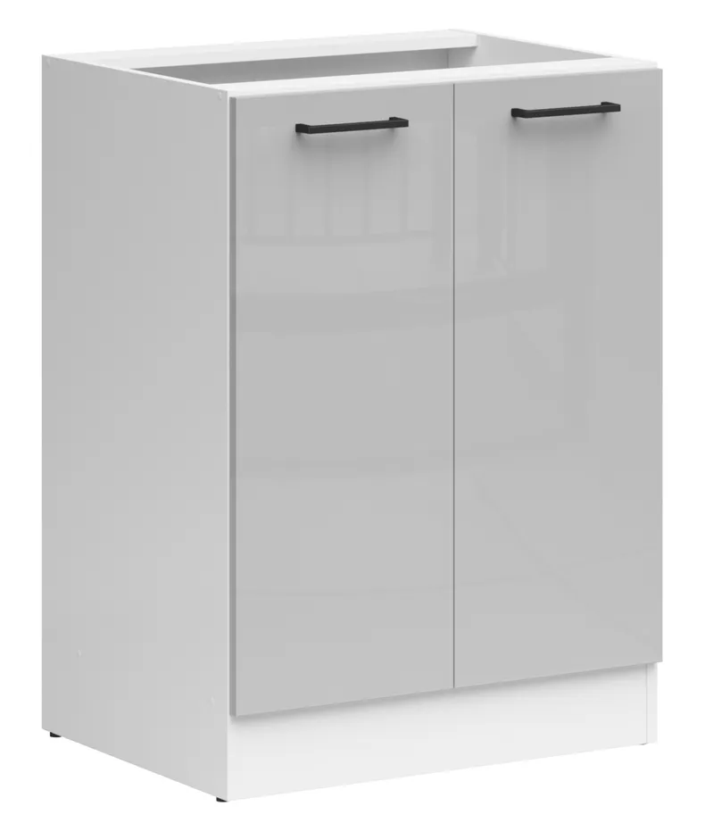 BRW Junona Line базовый шкаф для кухни 60 см светло-серый глянец, светло-серый глянец D2D/60/82_BBL-BI/JSZP фото №2