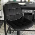 Барный стул бархатный MEBEL ELITE ARCOS 2 Velvet, черный фото thumb №3