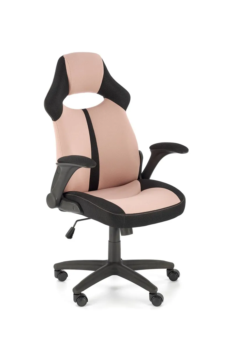 Кресло компьютерное, офисное BLOOM розовое / черное фото №6