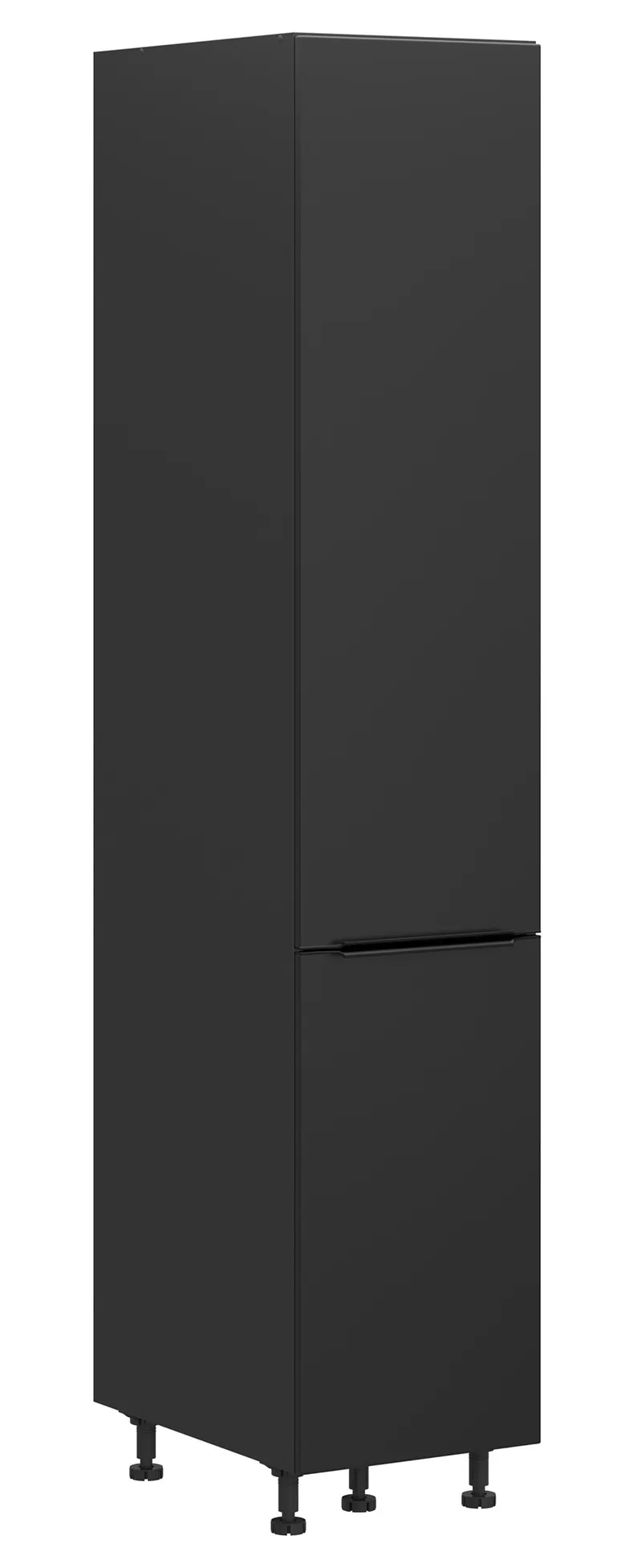 BRW Кухонна шафа Sole L6 висотою 40 см з вантажним кошиком чорний матовий, чорний/чорний матовий FM_DC_40/207_CC-CA/CAM фото №2