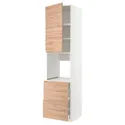 IKEA METOD МЕТОД / MAXIMERA МАКСІМЕРА, висока шафа для духовки+дверц / 2шухл, білий / Voxtorp імітація. дуб, 60x60x240 см 894.667.26 фото thumb №1