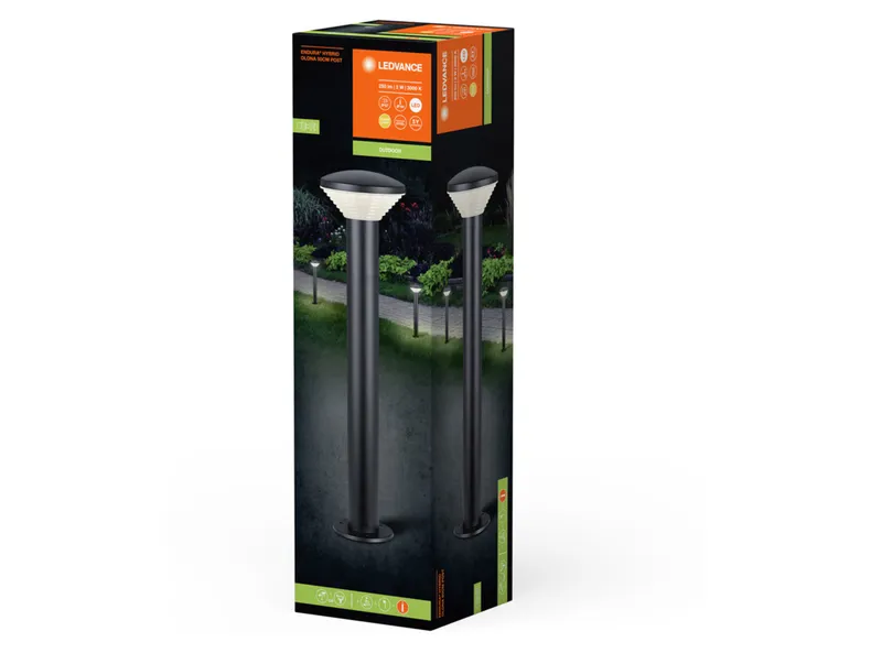 BRW Садовый столб Endura Hybrid LED 50 см черный 093685 фото №4