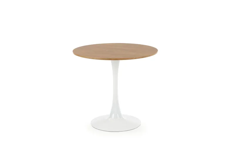 Кухонний стіл HALMAR STING 80x80 см дуб натуральний, білий фото №1