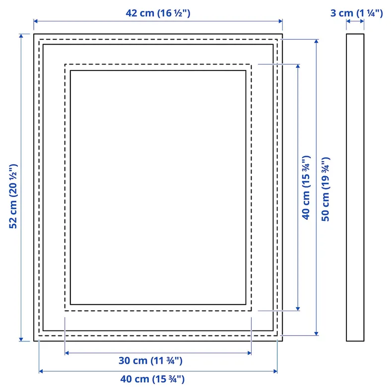 IKEA RÖDALM РЁДАЛЬМ, рама, имит. дуб, 40x50 см 405.663.98 фото №6