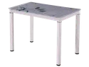 Стол обеденный стеклянный SIGNAL DAMAR, белый, 60x100 фото thumb №1