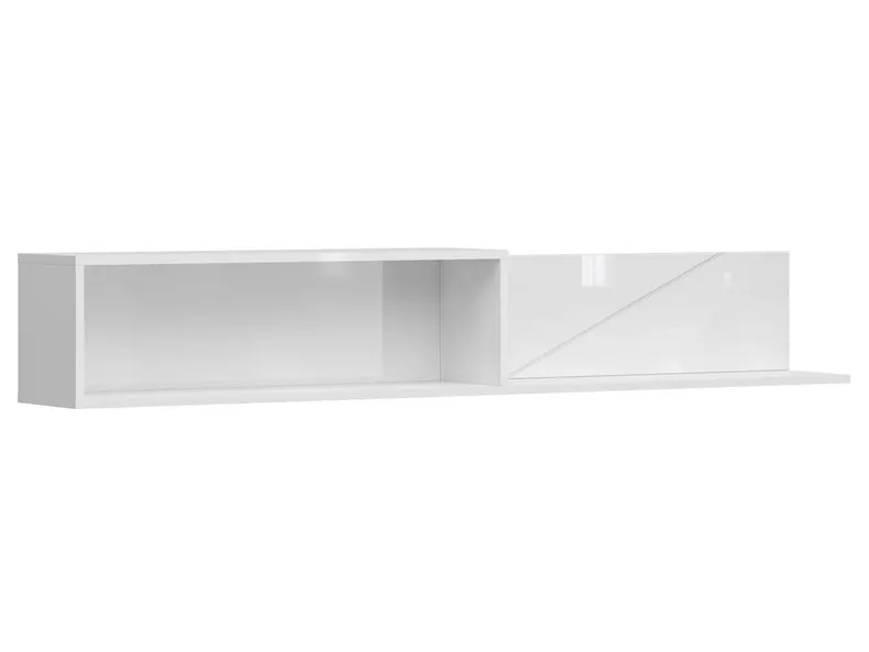 BRW Полиця настінна Forn 156 см біла глянцева, білий глянець POL/160-BIP фото №1