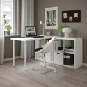 IKEA KALLAX КАЛЛАКС / LINNMON ЛИННМОН, стол, комбинация, белый, 77x139x147 см 294.817.01 фото thumb №3