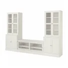 IKEA HAVSTA ХАВСТА, комбінація шафа для ТВ, скляні дверц, білий, 322x47x212 см фото