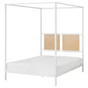 IKEA VITARNA ВІТАРНА, каркас ліжка із балдахіном, біла деревина Luröy/Skådis, 140x200 см 595.563.37 фото thumb №1