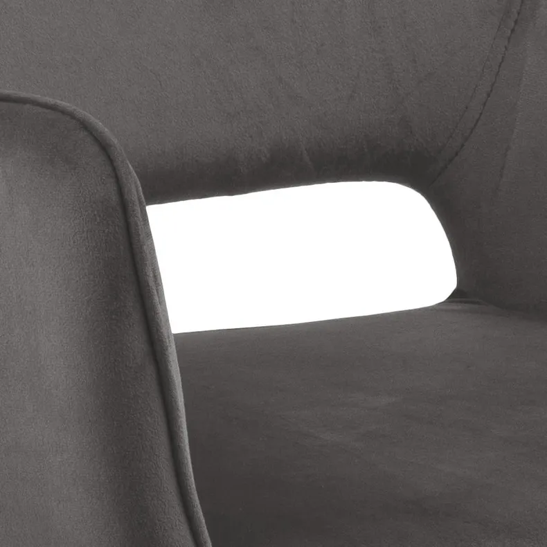 BRW Мягкое кресло Rajan с подлокотниками велюрового серого цвета DUBLIN_DARK_GREY_40 фото №10