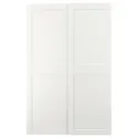 IKEA GRIMO ГРІМО, розсувні дверцята, 2 шт., білий, 150x236 см 805.215.29 фото thumb №1