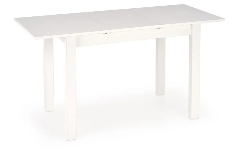 Обідній стіл розкладний HALMAR GINO 100-135x60 см, стільниця - біла, ніжки - білі фото №6