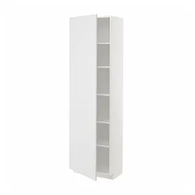 IKEA METOD МЕТОД, высокий шкаф с полками, белый / Стенсунд белый, 60x37x200 см 594.633.81 фото