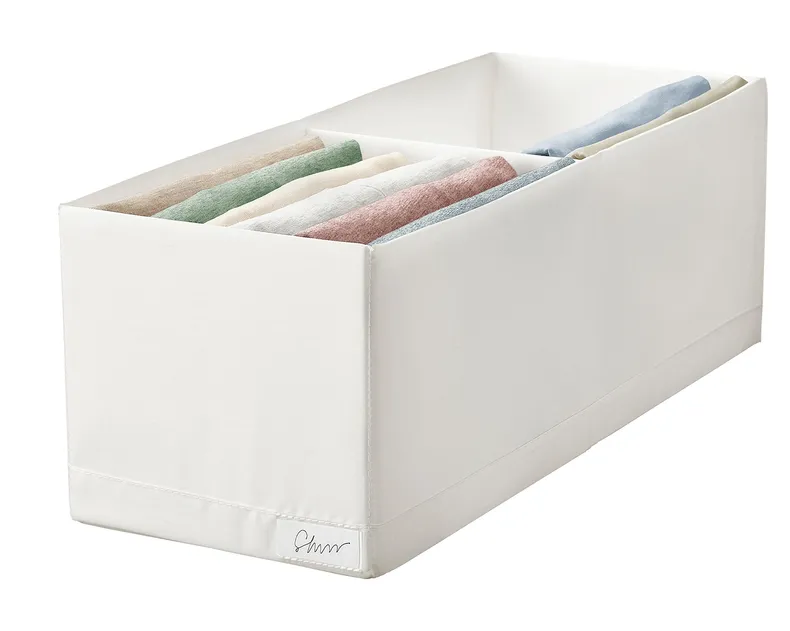 IKEA STUK СТУК, коробка з відділеннями, білий, 20x51x18 см 804.744.34 фото №2