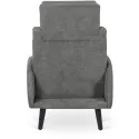 Крісло м'яке з підставкою для ніг MEBEL ELITE HENRY, тканина: сірий фото thumb №9