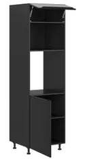 BRW Кухонный шкаф Sole L6 60 см левосторонний матовый черный, черный/черный матовый FM_DPS_60/207_L/O-CA/CAM фото thumb №3