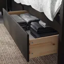 IKEA IDANÄS ІДАНЕС, каркас ліжка з відділ д / зберігання, темно-коричневий / Lindbåden, 140x200 см 394.949.39 фото thumb №8
