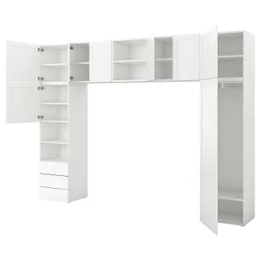 IKEA PLATSA ПЛАТСА, шафа з 8 дверцятами+3шухляди, білий/ФОННЕС САННІДАЛЬ, 340x42x241 см 493.365.48 фото