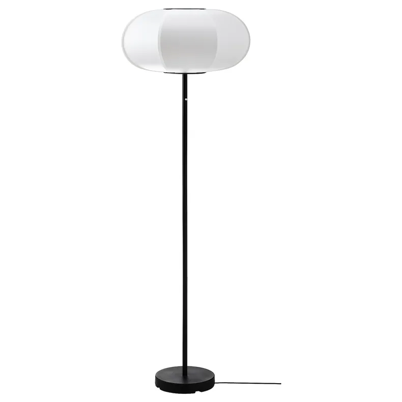 IKEA BYGGKORN БЮГГКОРН, светильник напольный, чёрный / белый 905.334.33 фото №1